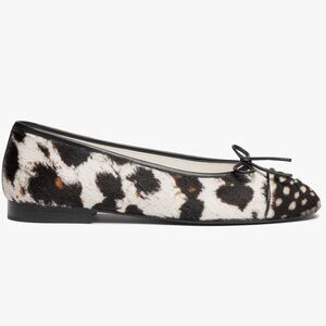 CHANEL Black White Brown Animal Print Pony Hair Ballet Flats 2026 Collection